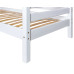Двухъярусная детская угловая кровать Соня 190x80 для двоих с прямой лестницей. Вариант 7 белая