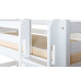 Детская-кровать чердак Соня 190x80 с прямой лестницей с защитой от падения по периметру Вариант 5 белая