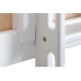 Детская низкая кровать чердак Соня 190x80 с прямой лестницей с защитой от падения Вариант 11 белая