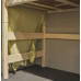 Детская низкая кровать чердак Соня 190x80 с прямой лестницей с защитой от падения Вариант 11, сосна