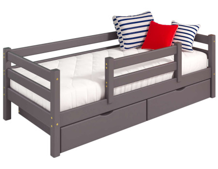 Детская одноярусная кровать Соня 190x80 с защитой от падений по центру Вариант 4, лаванда