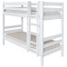 Двухъярусная детская кровать Соня 190x80 для двоих с прямой лестницей. Вариант 9 белая