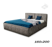 Кровать Чикаго 160х200 аликанте серый (каркас кровати) Вариант 1