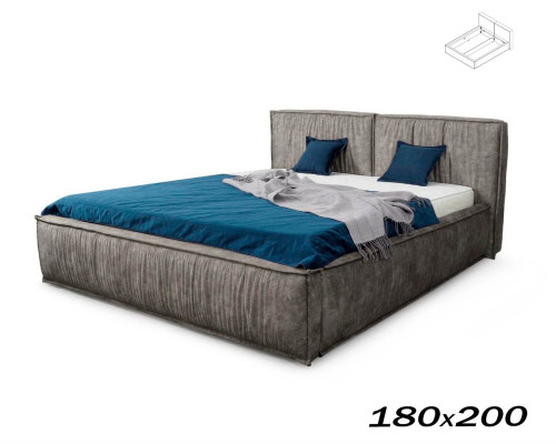Кровать Чикаго 180х200 аликанте серый (каркас кровати) Вариант 1