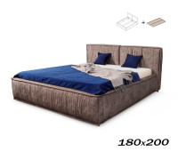 Кровать Чикаго 180х200 аликанте коричневый (с основанием) Вариант 2