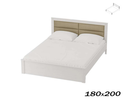 Кровать Элана 180х200 бодега белая (каркас кровати, без основания)