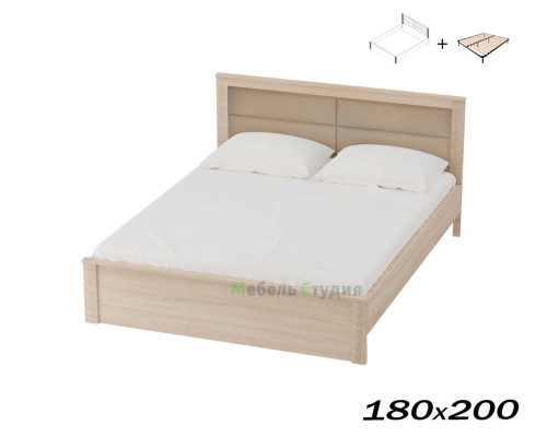 Кровать Элана 180х200 дуб сонома (с основанием)