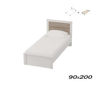 Кровать Элана 90х200 бодега белая (с основанием)