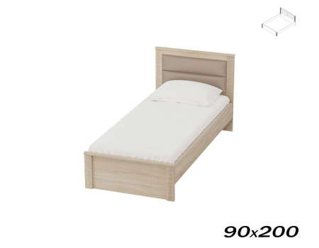 Кровать Элана 90х200 дуб сонома (каркас кровати, без основания)