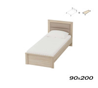 Кровать Элана 90х200  дуб сонома (с основанием)