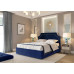 Кровать с изголовьем Катрин 200x160 синяя Вариант 1