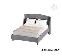 Кровать Севилья 180х200 тиффани серый (каркас кровати) Вариант 2