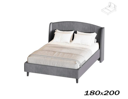 Кровать Севилья 180х200 тиффани серый (каркас кровати, без основания)