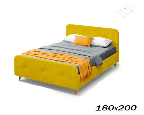 Кровать Сиерра 180х200 торонто горчица (каркас кровати) Вариант 1