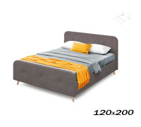 Кровать Сиерра 120х200 торонто темно-серый (каркас кровати) Вариант 2