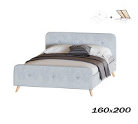 Кровать Сиерра 180х200 аура серый (с подъемным механизмом) Вариант 4