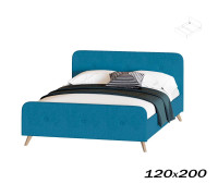 Кровать Сиерра 120х200 аура голубой (каркас кровати) Вариант 5