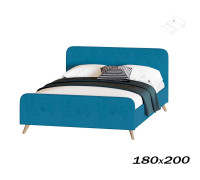 Кровать Сиерра 180х200 аура голубой (каркас кровати) Вариант 5