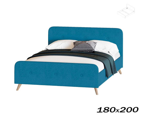 Кровать Сиерра 180х200 аура голубой (каркас кровати) Вариант 5