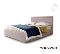 Кровать Сиеста 180х200 альба роза (каркас кровати) Вариант 1