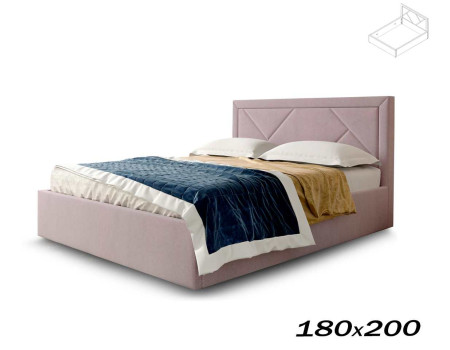 Кровать Сиеста 180х200 альба роза (каркас кровати, без основания)