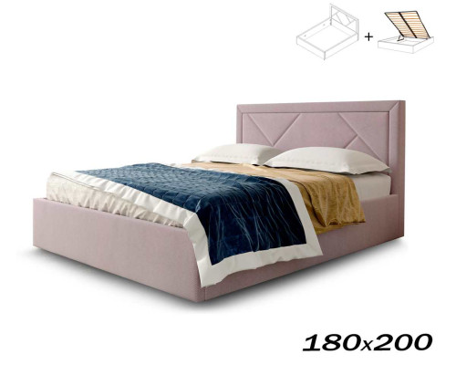 Кровать Сиеста 180х200 альба роза (с подъемным механизмом) Вариант 1