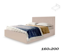 Кровать Сиеста 160х200 альба бежевый (каркас кровати) Вариант 2