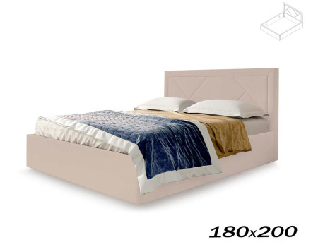 Кровать Сиеста 180х200 альба бежевый (каркас кровати, без основания)
