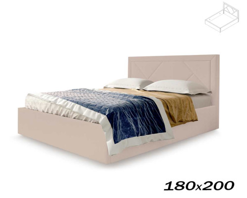 Кровать Сиеста 180х200 альба бежевый (каркас кровати) Вариант 2