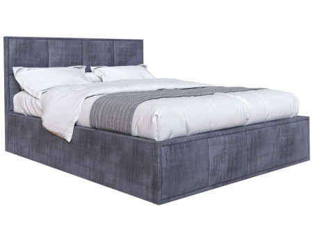 Кровать с высоким изголовьем Сиеста 200x180 серая Вариант 3