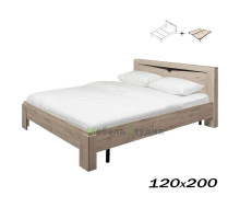 Кровать Соренто 120х200 дуб бонифаций (с основанием)