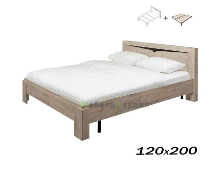 Кровать Соренто 120х200 дуб бонифаций (с ортопедическим основанием)