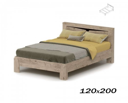 Кровать Соренто 120х200 дуб бонифаций (без основания)