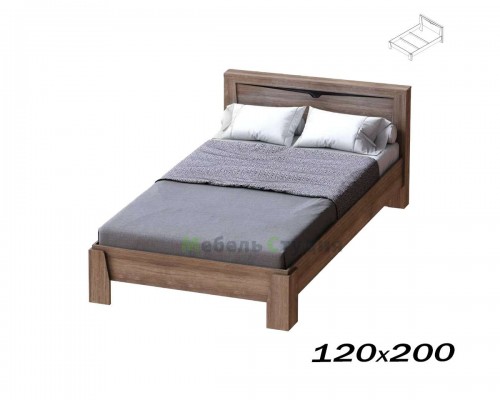 Кровать Соренто 120х200 дуб стирлинг (без основания)