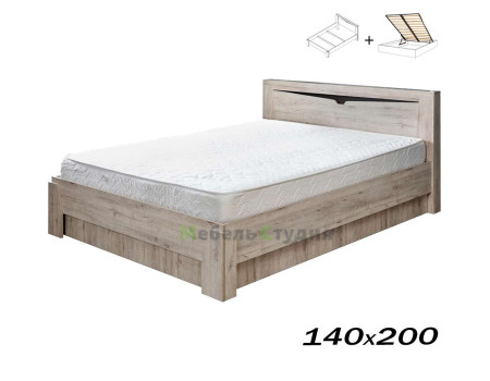 Кровать Соренто 140х200 дуб бонифаций (с подъемным механизмом)