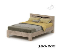 Кровать соренто 160х200 дуб бонифаций (каркас кровати)
