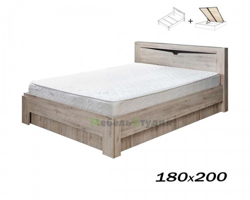 Кровать Соренто 180х200 дуб бонифаций (с подъемным механизмом)