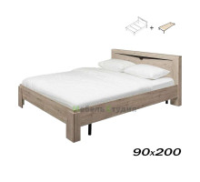 Кровать Соренто 90х200 дуб бонифаций (с основанием)