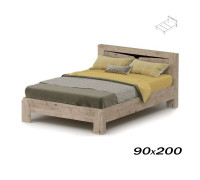Кровать Соренто 90х200 дуб бонифаций (без основания)