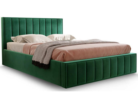 Кровать с мягким изголовьем Вена 200x160 зеленая Вариант 1 