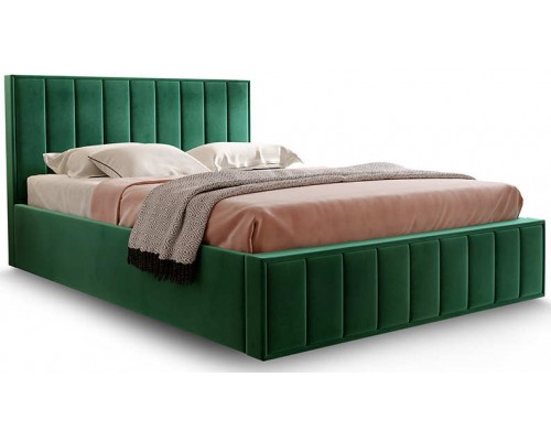 Вена кровать 1400 Вариант 1 зеленая Стандарт. Мора зеленый