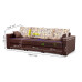 Диван кровать Бостон 2400 Вариант 3 коричневый / светло-коричневый (Bonnel)