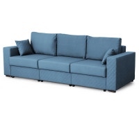 Неаполь 1 диван-кровать 2800х1040х720 СТАНДАРТ Вариант 3, Аура голубой (Bonnel)