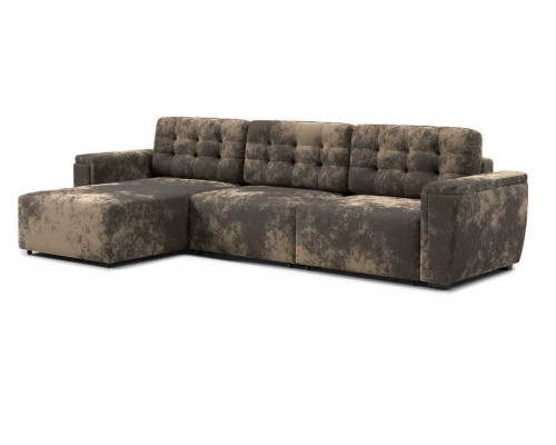 Милан 3 диван-кровать 3280х2280х740 СТАНДАРТ Вариант 2, Тиффани коричневый (TFK)