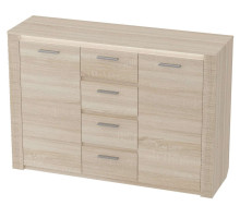 Комод Элана 1395 c 4-я ящиками и 2-мя дверьми 1395x405x965 дуб сонома