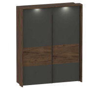 Шкаф с раздвижными дверями спальня Глазго 1900x650x2350 с обрамлением графит таксония