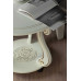 Журнальный стол Грация (М) на колесах слоновая кость/золото 59х59х49
