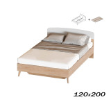 Кровать Калгари 120х200 дуб натуральный (с основанием)